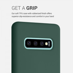 Husa pentru Samsung Galaxy S10 Plus, Silicon, Verde, 49028.169 - Img 4