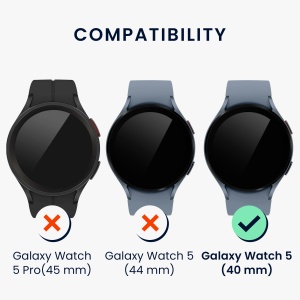 Rama cadran Kwmobile pentru Samsung Galaxy Watch 5, Negru/Argintiu, Aluminiu, KWM0000258Z001C - Img 5