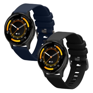 Set 2 Curele Kwmobile pentru Garmin Venu 3, Negru/Albastru inchis, Silicon, KWM0000254F001C - Img 2