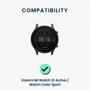 Set 2 curele kwmobile pentru Xiaomi Mi Watch Color Sport/Watch S1 Active, Nylon, Negru/Albastru, 59518.04 - Img 5