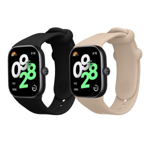Set 2 Curele Kwmobile pentru Xiaomi Redmi Watch 4, Negru/Bej, Silicon, KWM000025BA002C - Img 1