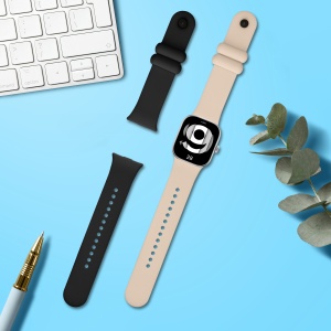 Set 2 Curele Kwmobile pentru Xiaomi Redmi Watch 4, Negru/Bej, Silicon, KWM000025BA002C - Img 7