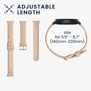 Set 2 Curele pentru Xiaomi Mi Band 7 Pro, Kwmobile, Verde/Roz, Silicon, 59602.03 - Img 7
