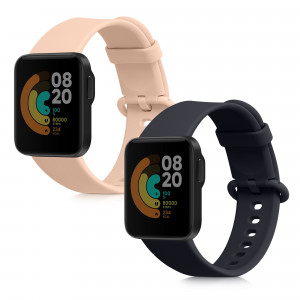 Set 2 curele pentru Xiaomi Mi Watch Lite/Redmi Watch, Kwmobile, Albastru/Roz, Silicon, 54778.10 - Img 2