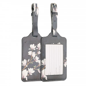 Set 2 Etichete pentru bagaje, Kwmobile, Multicolor, Piele ecologica, 53127.07 - Img 1