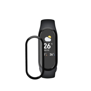 Set 2 Folii de protectie Kwmobile pentru Xiaomi Mi Band 7, Transparent/Negru, Polimer, KWM000024WQ001C - Img 1