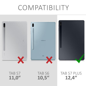 Set 2 Folii de protectie pentru tableta Samsung Galaxy Tab S7 Plus/Tab S7 FE , Kwmobile, Transparent, Plastic, 52920.1 - Img 5