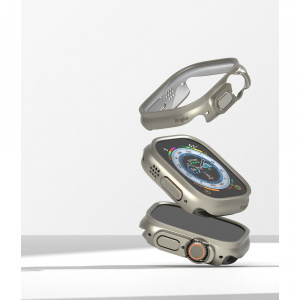Set 2 Huse de protectie Ringke pentru Apple Watch Ultra 1/2 (49 Mm) Transparent/Gri Titan - Img 6