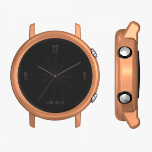 Set 2 huse kwmobile pentru Huawei Watch GT2 (42mm), Silicon, Transparent/Roz, 52276.04 - Img 6