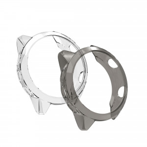Set 2 huse pentru Garmin Forerunner 245/Forerunner 245 Music, Kwmobile, Negru/Transparent, Silicon, 58177.02 - Img 8