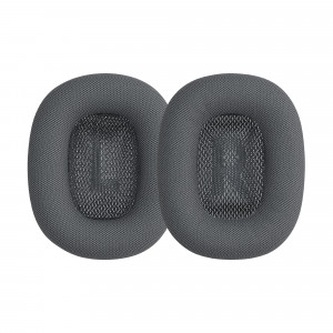 Set 2 Perne de urechi pentru casti Apple AirPods Max, Kwmobile, Gri, Piele ecologica, 55895.19 - Img 1