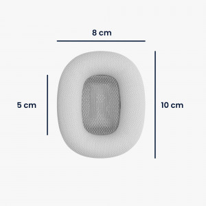 Set 2 Perne de urechi pentru casti Apple AirPods Max, Kwmobile, Gri, Piele ecologica, 55895.35 - Img 5