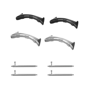 Set 4 Adaptori prindere curea de 20 mm Kwmobile pentru Google Pixel Watch, Argintiu/Negru, Otel, KWM0000256W001C - Img 2