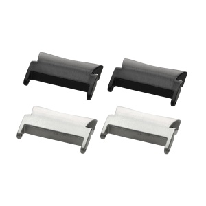Set 4 Adaptori prindere curea de 20 mm Kwmobile pentru Samsung Galaxy Watch 5/Galaxy Watch 5 Pro/Galaxy Watch 4, Argintiu/Negru, Otel, KWM0000255D001C - Img 1