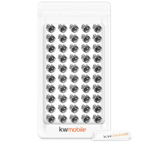 Set 50 Suruburi, piulite si saibe M6 dimensiune 19 inch/10 inch, Kwmobile, Argintiu, Metal, 50058.35.50 - Img 6