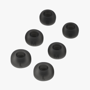 Set 6 Varfuri de schimb Kwmobile pentru JBL Tune Buds, Negru, Silicon, KWM0000256A001C - Img 3
