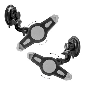 Suport auto universal pentru tableta 7-8", Kwmobile, Negru/Gri, Plastic, 23752.1 - Img 4