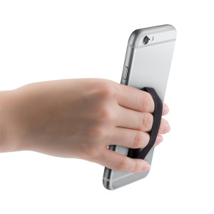 Suport tip inel pentru telefon, Kwmobile, Negru, Plastic, 35411.01 - Img 4