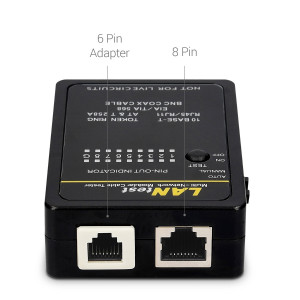 Tester cablu de retea cu PoE - LAN si 2 moduri de scanare, Kwmobile,/Negru, Plastic, 44494.03 - Img 4