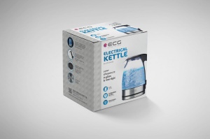 Cana electrica fierbator din sticla ECG RK 1776 Glass, 1,7 L, 2200 W, lumina albastra de fundal - Img 9