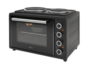 Cuptor electric ECG ETH 3501B, 35 litri, 1400 W, 2 plite, iluminare interioara, 90-250°C, negru - Img 4