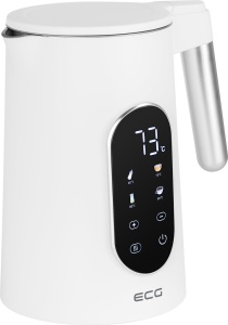 Fierbator electric ECG RK 1799 Smart White, 1.7 litri, 2200 W, pereti dubli, panou tactil, functii presetate, alb - Img 3
