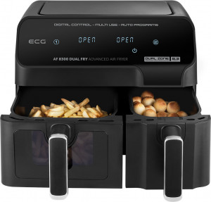 Friteuza dubla cu aer cald ECG AF 8300 Dual Fry, 5.2 + 3.1 litri, 2700 W, 8 programe, control temperatura 80-200°C - Img 6