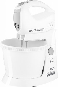 Mixer de mana cu bol rotativ ECG RSM 4052, 400 W, 3.5 L, 5 viteze, functie Turbo, alb - Img 4