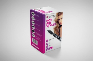 Perie ondulatoare cu aer cald ECG HK 1050, 1000 W, 5 accesorii - Img 12