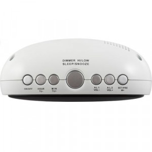 Radio cu ceas ECG RB 010 alb, FM, Digital, memorie 10 posturi, alarma dubla - Img 2