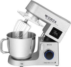 Robot de bucatarie ECG FORZA 7800 Ultimo Argento, 1800 W, 8 litri, LCD, sistem de amestecare planetar - Img 3