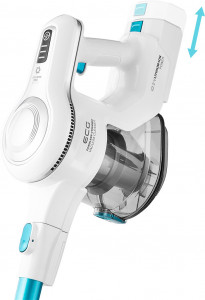Aspirator vertical portabil 2in1 ECG VT 3620 Jean, 130 W, baterie Li-Ion 22.2 V, recipient 1.2 L, alb cu albastru - Img 6