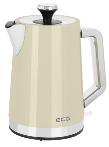 Fierbator electric ECG RK 1766 Vintage Vanilla, 2200 W, 1.7 litri, otel inoxidabil, crem - Img 1