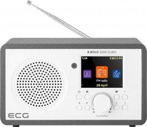 Internet radio ECG B.BOLD 3200 Cubo, FM, Bluetooth, Li-Ion 3,7V/2000 mAh, 3W RSM, telecomanda, carcasa din lemn - Img 6