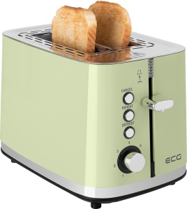 Prajitor de paine ECG ST 2766 Vintage Olive, 925 W, 2 felii, 7 niveluri de rumenire, verde olive - Img 3