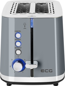 Prajitor de paine ECG ST 2766 Vintage Scuro, 925 W, 2 felii, 7 niveluri de rumenire, gri - Img 6