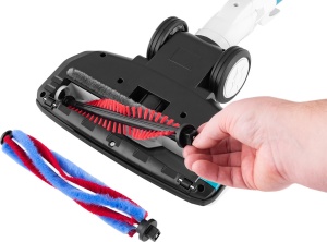 Aspirator vertical portabil 2in1 ECG VT 3620 Jean, 130 W, baterie Li-Ion 22.2 V, recipient 1.2 L, alb cu albastru - Img 12