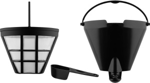 Cafetiera ECG KP 2150 Stripe, 980 W, 1.5 litri, preparare pana la 10 cesti de cafea odata, sistem drip-stop, negru - Img 5