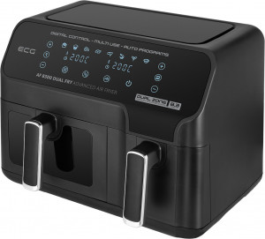 Friteuza dubla cu aer cald ECG AF 8300 Dual Fry, 5.2 + 3.1 litri, 2700 W, 8 programe, control temperatura 80-200°C - Img 1
