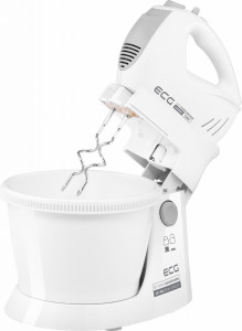 Mixer de mana cu bol rotativ ECG RSM 4052, 400 W, 3.5 L, 5 viteze, functie Turbo, alb - Img 6