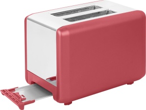 Prajitor de paine ECG ST 2708 Tradizione Corsa, putere 925 W, 2 felii, 6 grade de rumenire, rosu mat - Img 7