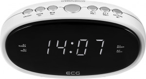 Radio cu ceas ECG RB 010 alb, FM, Digital, memorie 10 posturi, alarma dubla - Img 4