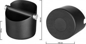 Recipient pentru zat cafea ECG Knockbox Nero, 700 ml, otel inoxidabil - Img 4