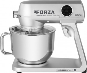 Robot de bucatarie ECG FORZA 6600 Metallo Argento, 1800 W, 6,5 litri, LCD, sistem de amestecare planetar - Img 4