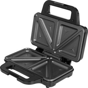 Sandwich maker ECG S 2120 Grande, 900 W, 4 sandvisuri triunghiulare, design din otel inoxidabil si plastic - Img 3