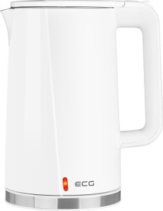 Fierbator electric ECG RK 1702 Safe to Touch White, 1.7 litri, 2200 W, interior din otel inoxidabil, pereti dubli, alb - Img 8