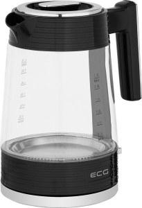 Fierbator electric ECG RK 1750 Stripe, 2200 W, 1.7 litri, sticla borosilicata, elemente din otel inoxidabil - Img 2