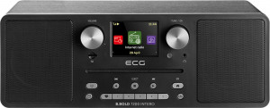 Internet radio ECG B.BOLD 7200 Intero Black, FM + DAB, stereo 2 × 10 W, CD audio si MP3, Bluetooth, USB, carcasa lemn, negru - Img 2