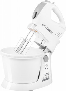 Mixer de mana cu bol rotativ ECG RSM 4052, 400 W, 3.5 L, 5 viteze, functie Turbo, alb - Img 7