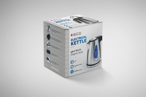 Cana electrica fierbator ECG RK 1740, 2000 W, 1,7 L, otel inoxidabil - Img 4